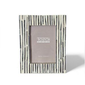 Tozai Grey Stripes Photo Frame